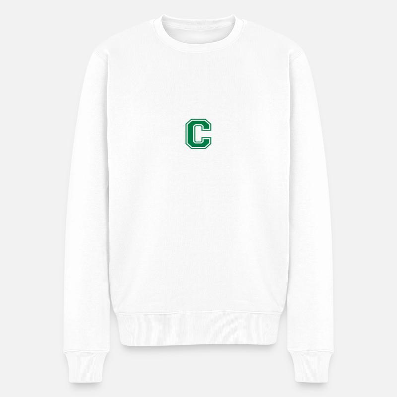 c - Männer Premium Bio Pullover - Weiß