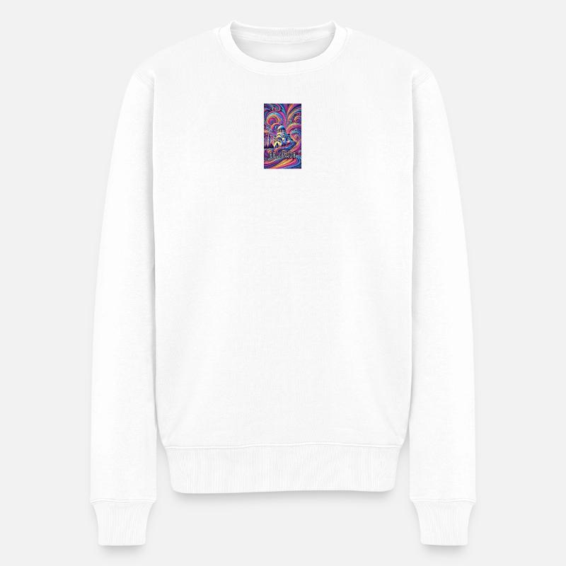 Belgrad Serbien Panorama Design - Männer Premium Bio Pullover - Weiß
