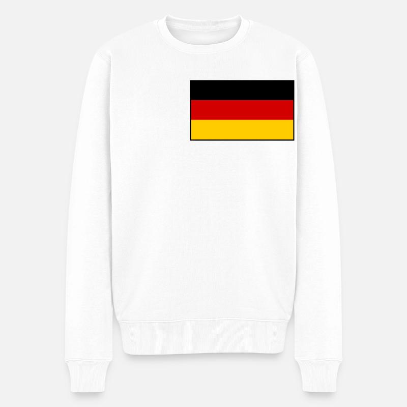 Deutschland flagge - Männer Premium Bio Pullover - Weiß