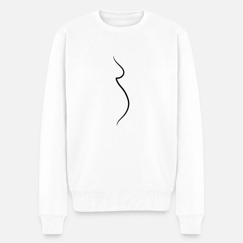 Pregnant - Männer Premium Bio Pullover - Weiß