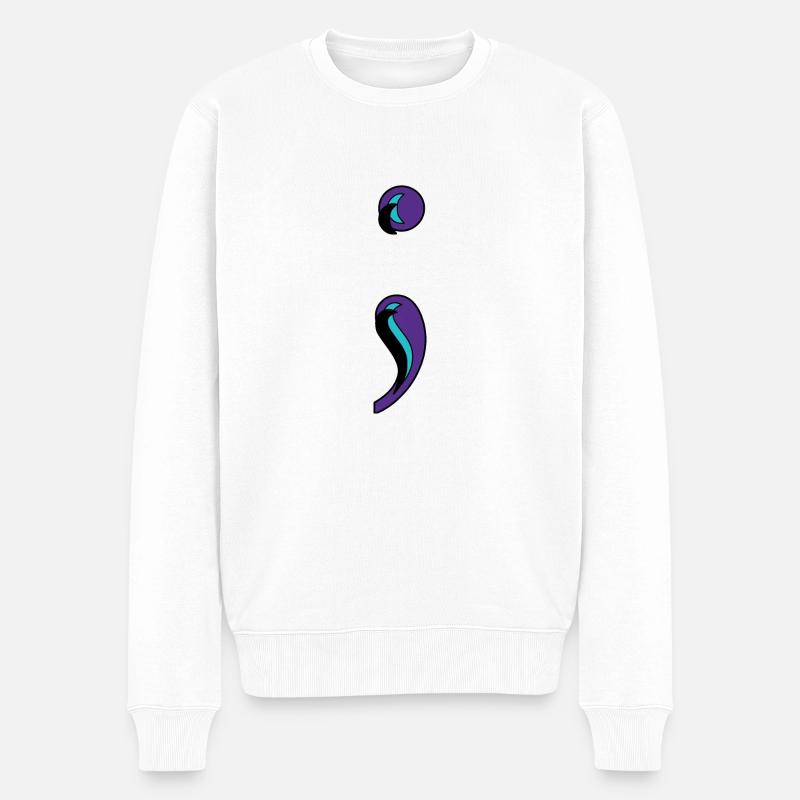 suicide awareness/prevention "Fight for your life" - Männer Premium Bio Pullover - Weiß