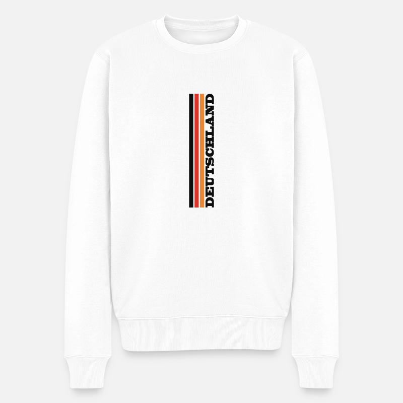 Deutschland - Männer Premium Bio Pullover - Weiß
