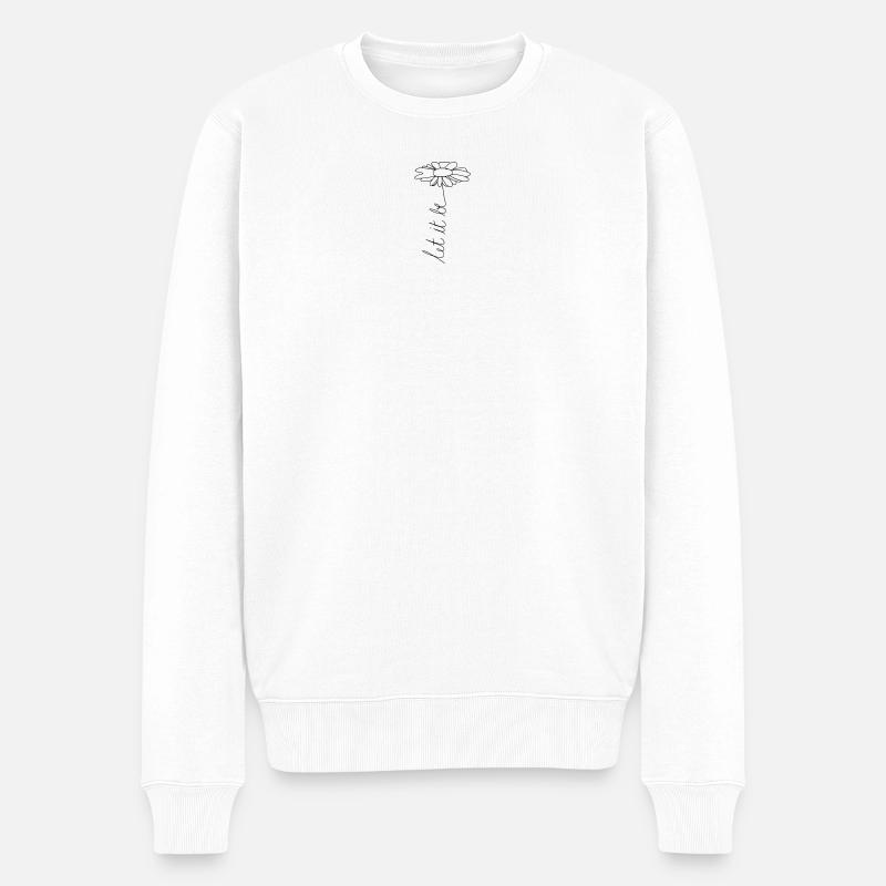 let it be. - Männer Premium Bio Pullover - Weiß