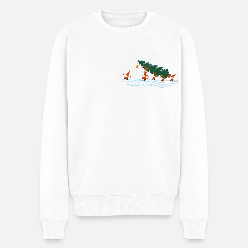 Gnomes à épicéa - Pull Premium bio Homme - blanc