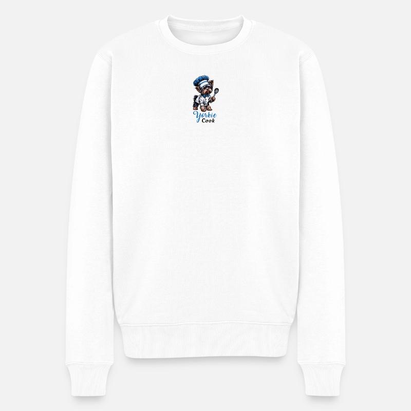 Yorkshire Terrier Koch - Männer Premium Bio Pullover - Weiß