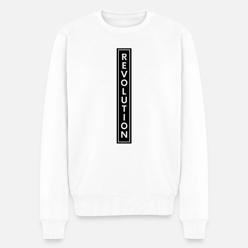 RÉVOLUTION - Pull Premium bio Homme - blanc