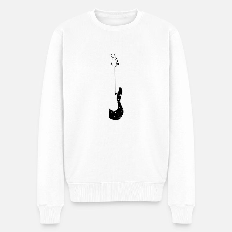 guitare - Pull Premium bio Homme - blanc