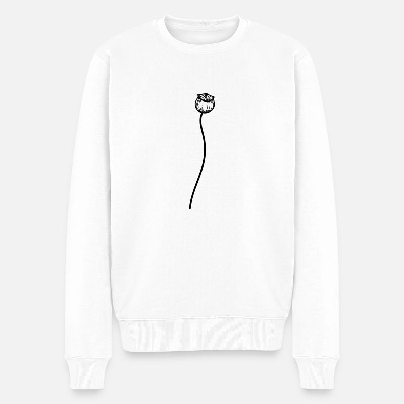 Fleur de pavot 2 - Pull Premium bio Homme - blanc