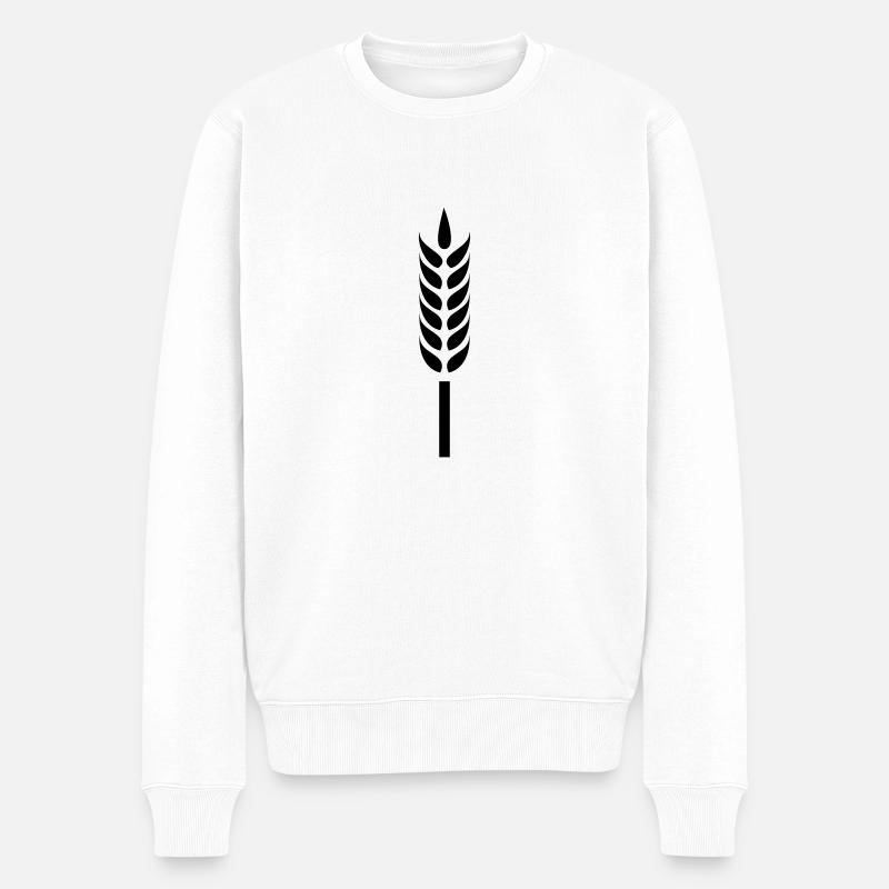 Ähre - Männer Premium Bio Pullover - Weiß
