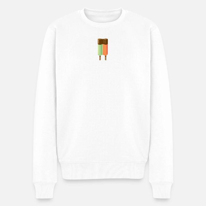 Ispinde - Økologisk premium-sweatshirt til mænd - hvid
