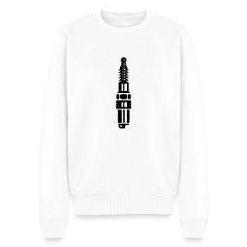 Zündkerze / spark plug (1c) - Men's Premium Organic Jumper - white - Front - Thijin (182cm)
