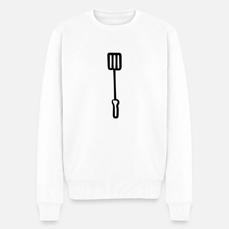 spatule - Pull Premium bio Homme - blanc