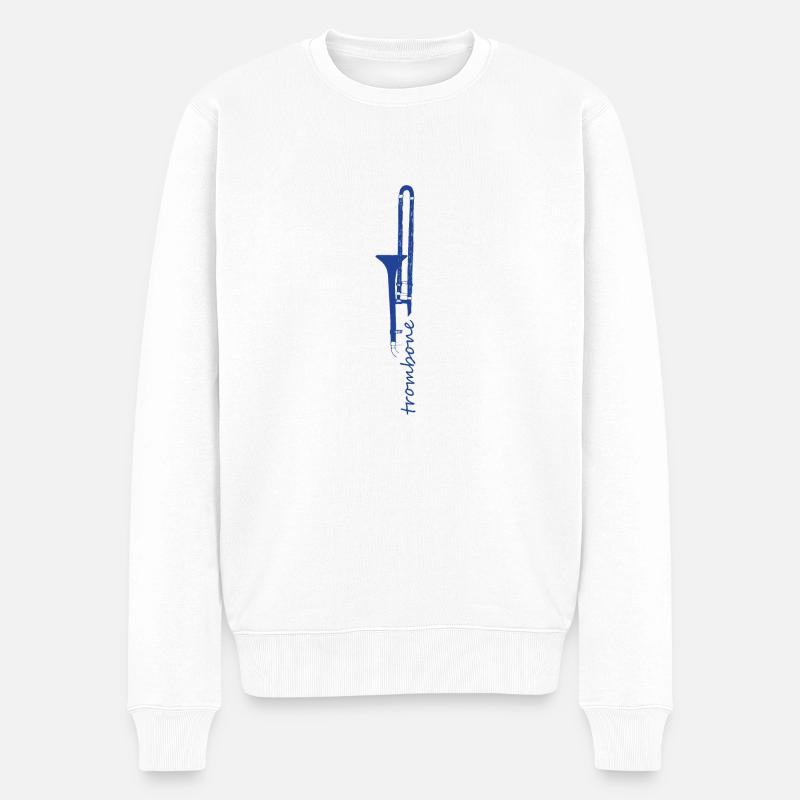 Trombone - Pull Premium bio Homme - blanc