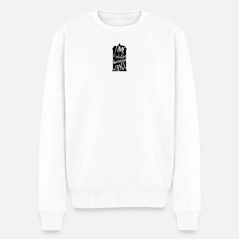 Temps et dimension relative dans l’espace - Pull Premium bio Homme - blanc