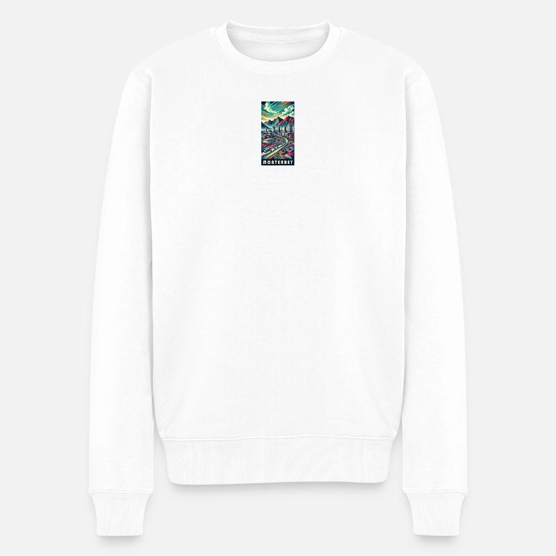 Monterrey Mexiko Stadt Reise Design - Männer Premium Bio Pullover - Weiß