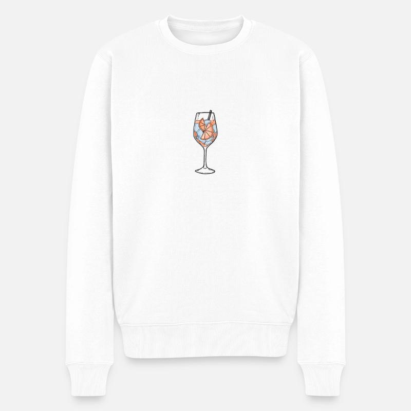 Drink - Männer Premium Bio Pullover - Weiß