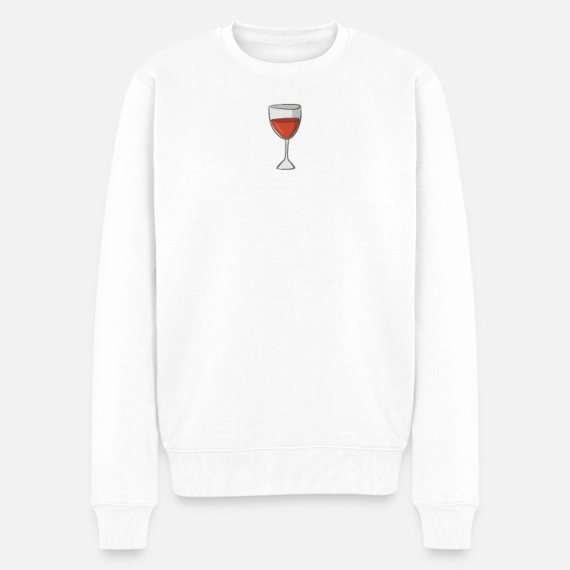 vin rouge - Pull Premium bio Homme - blanc