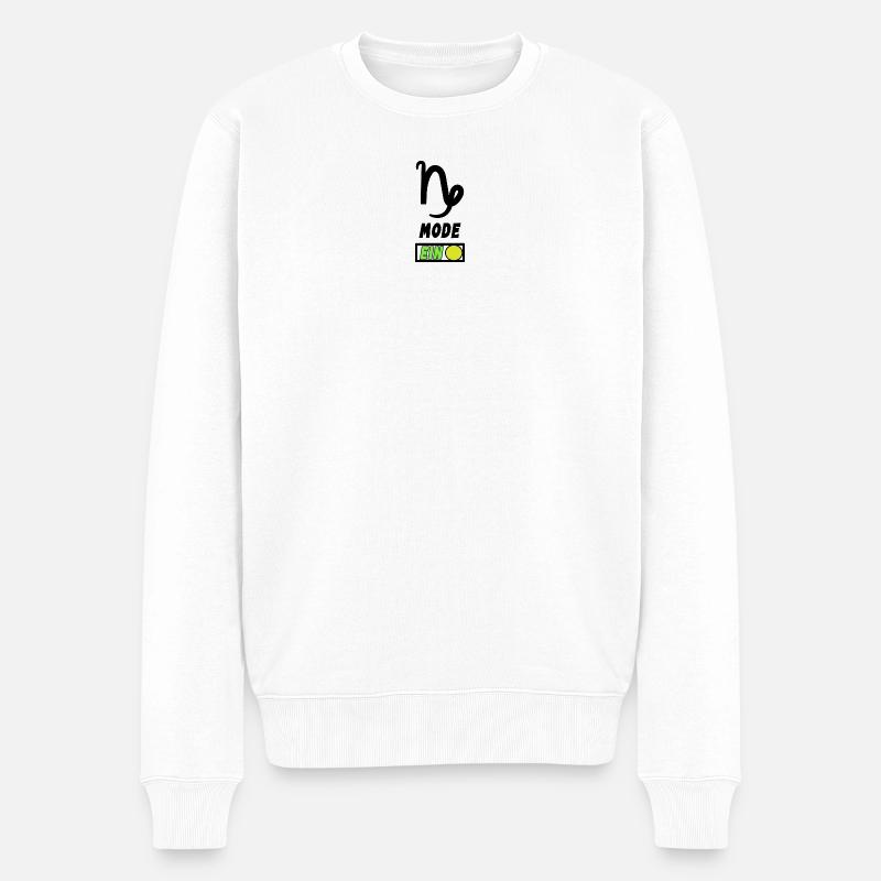 Steinbock Sternzeichen Horoskop Statement - Männer Premium Bio Pullover - Weiß