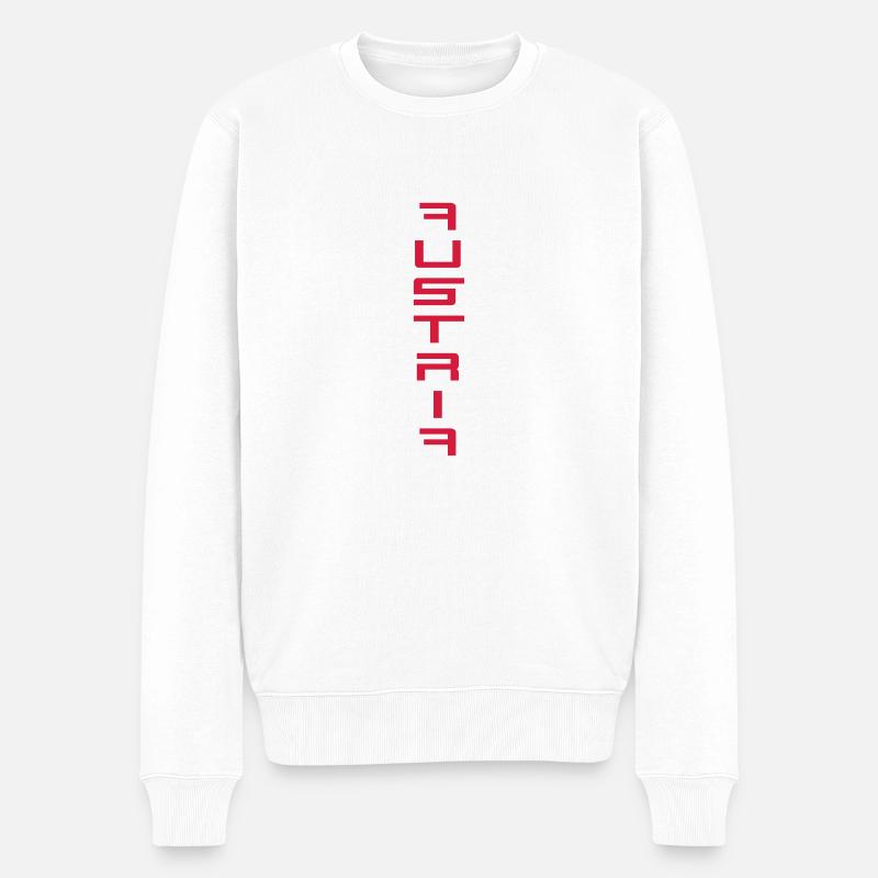 Austria - Männer Premium Bio Pullover - Weiß
