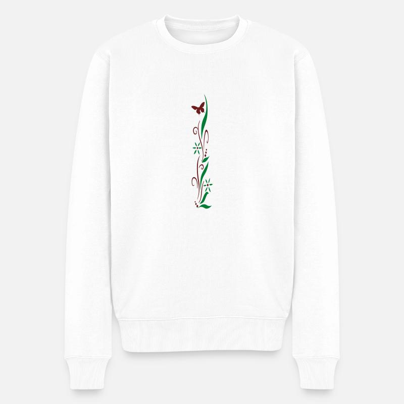 Ornament - Männer Premium Bio Pullover - Weiß