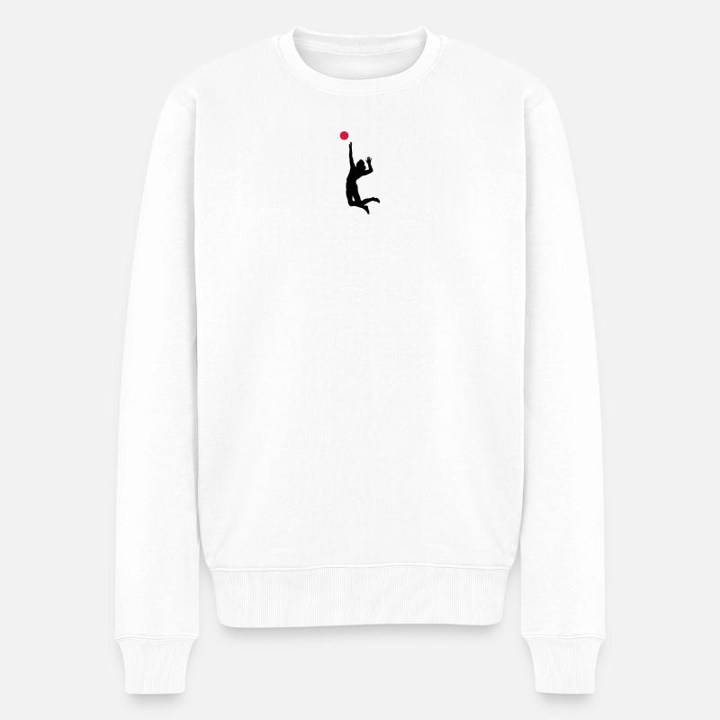 volleyball - Männer Premium Bio Pullover - Weiß
