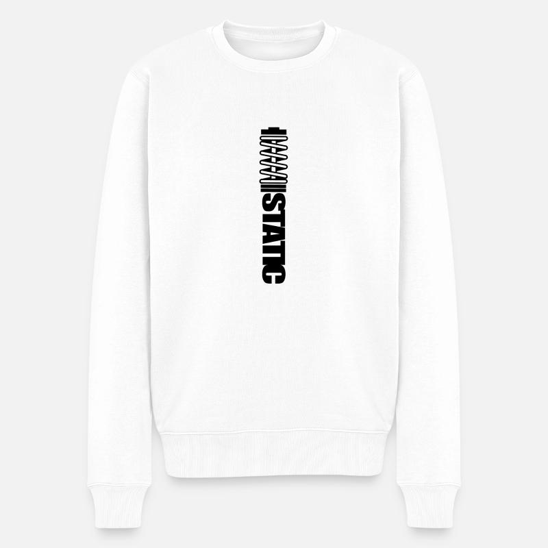 statisch - Männer Premium Bio Pullover - Weiß