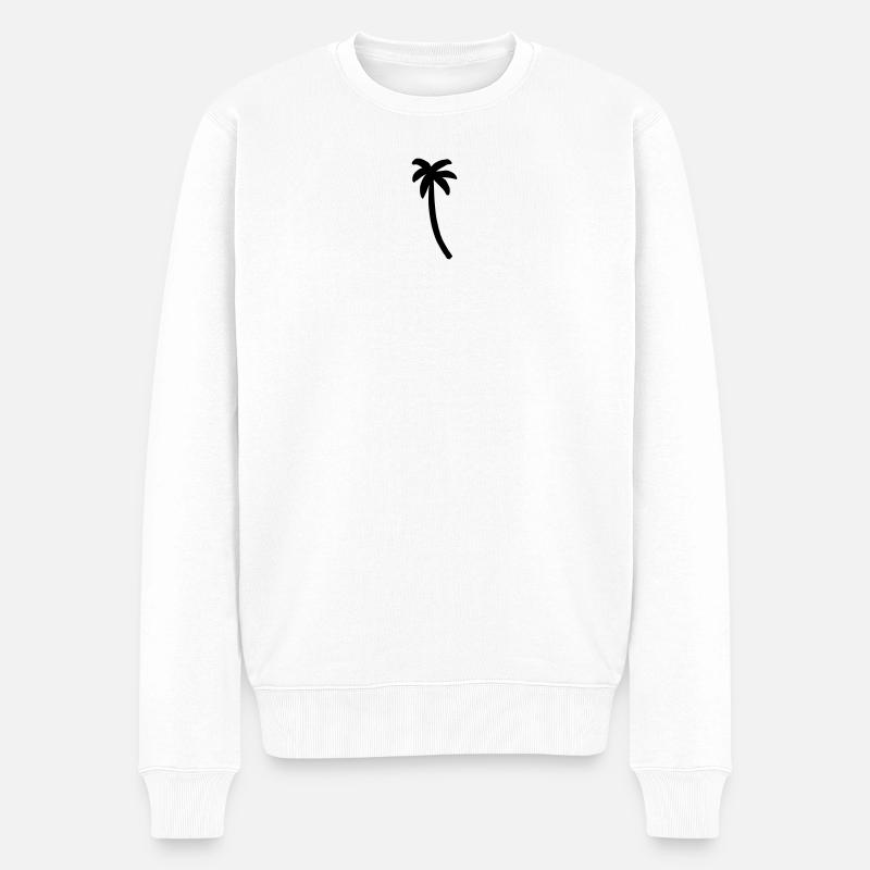 Palme - Männer Premium Bio Pullover - Weiß