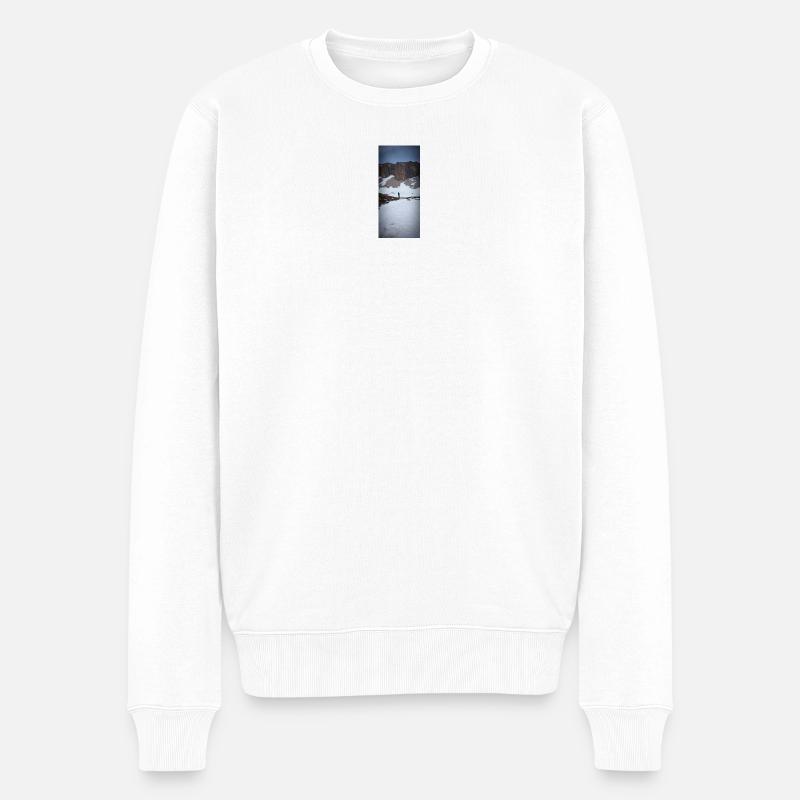 Unermesslichkeit der Landschaft - Männer Premium Bio Pullover - Weiß