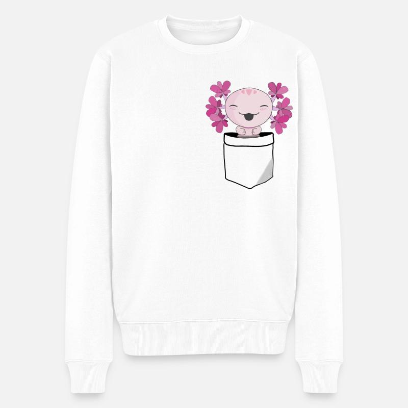 Axolotl - Pull Premium bio Homme - blanc