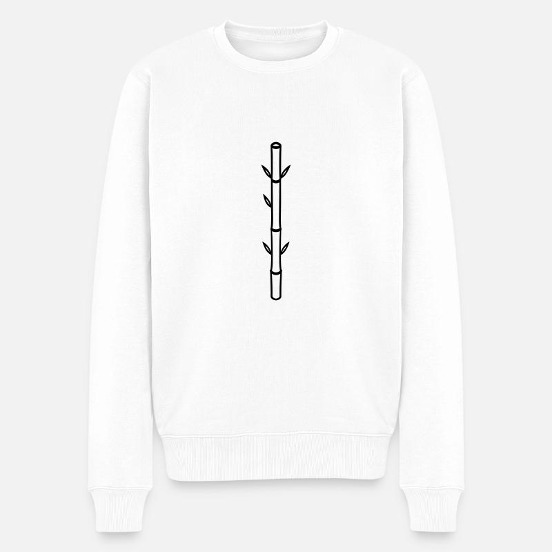 Bambus - Männer Premium Bio Pullover - Weiß