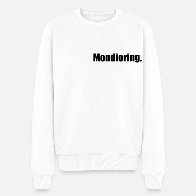 Mondioring. Hundemotiv Black - Männer Premium Bio Pullover - Weiß