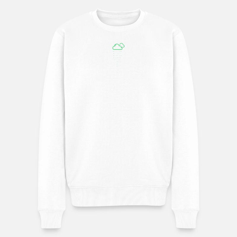 Code de pluie nuageuse - Pull Premium bio Homme - blanc