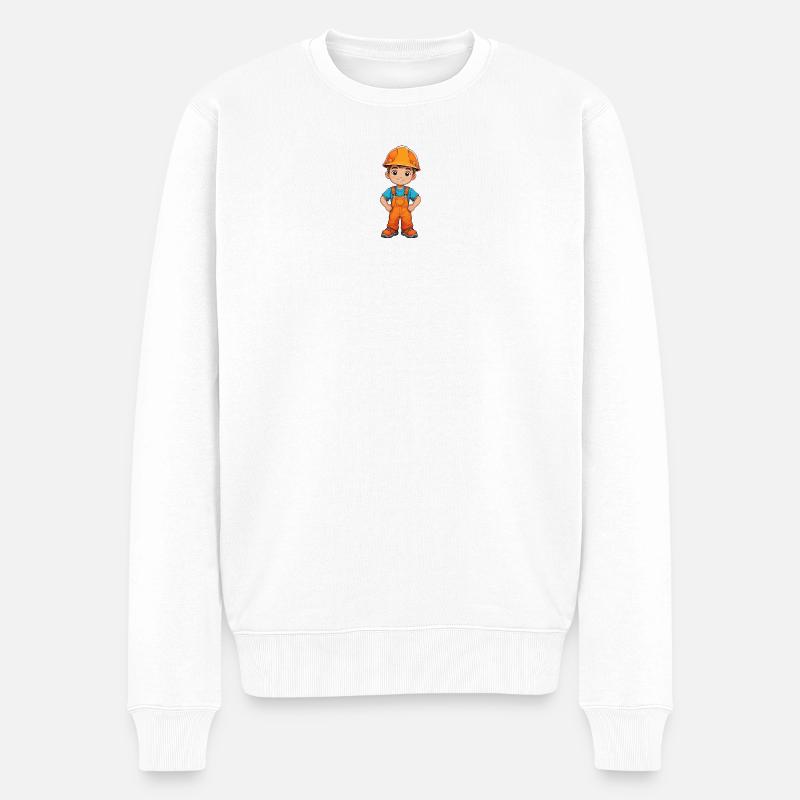 Constructeur - Pull Premium bio Homme - blanc