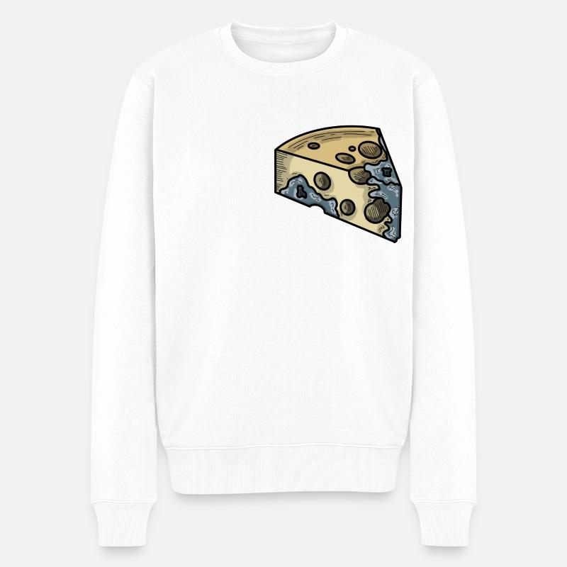 Schimmelkäse - Männer Premium Bio Pullover - Weiß