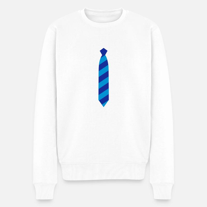 Krawatte - Männer Premium Bio Pullover - Weiß