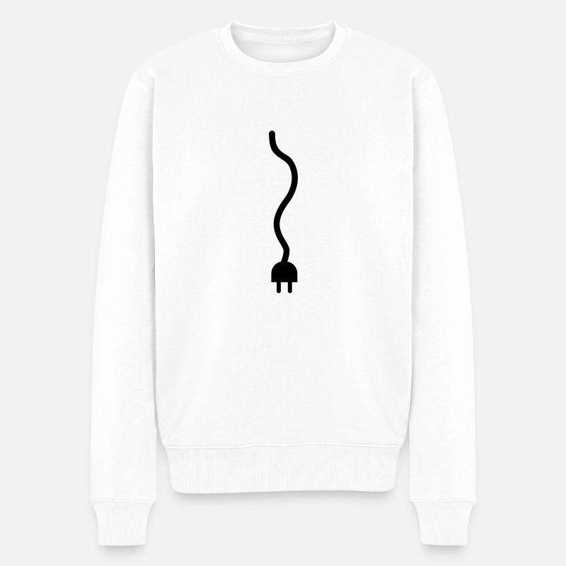 Kabel - Männer Premium Bio Pullover - Weiß