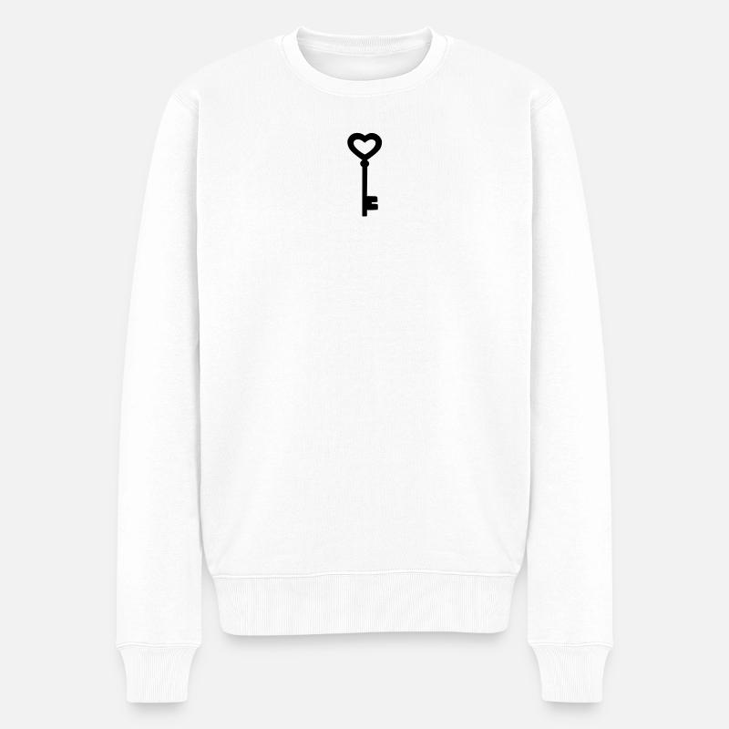 Schlüssel - Männer Premium Bio Pullover - Weiß