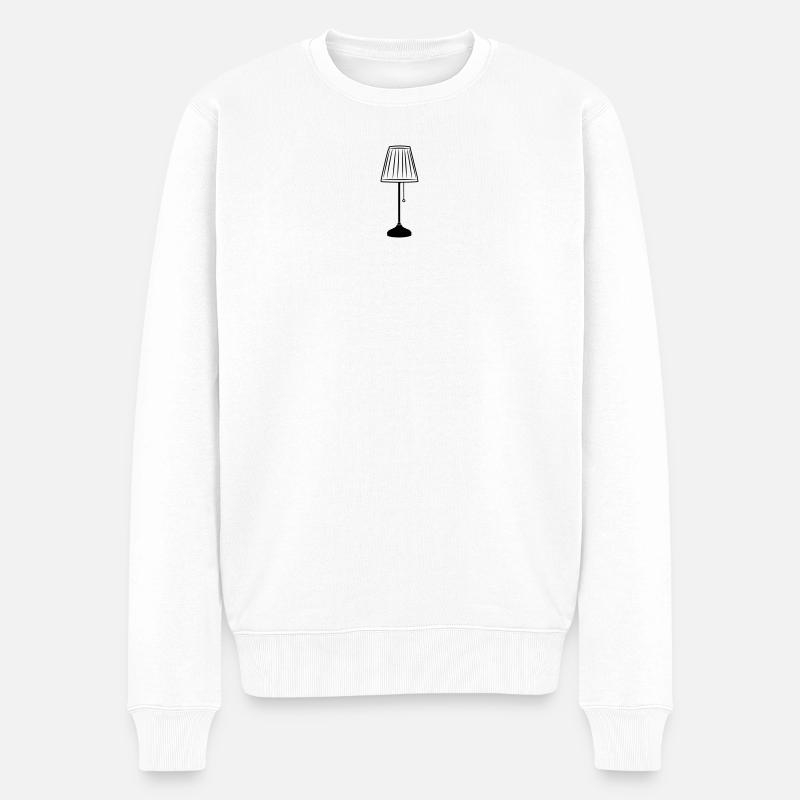 Beleuchtungslampen im Wohnzimmer - Männer Premium Bio Pullover - Weiß