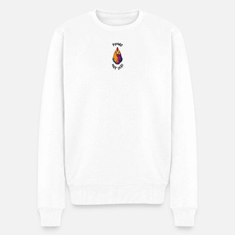 Punks sind nicht tot - Männer Premium Bio Pullover - Weiß