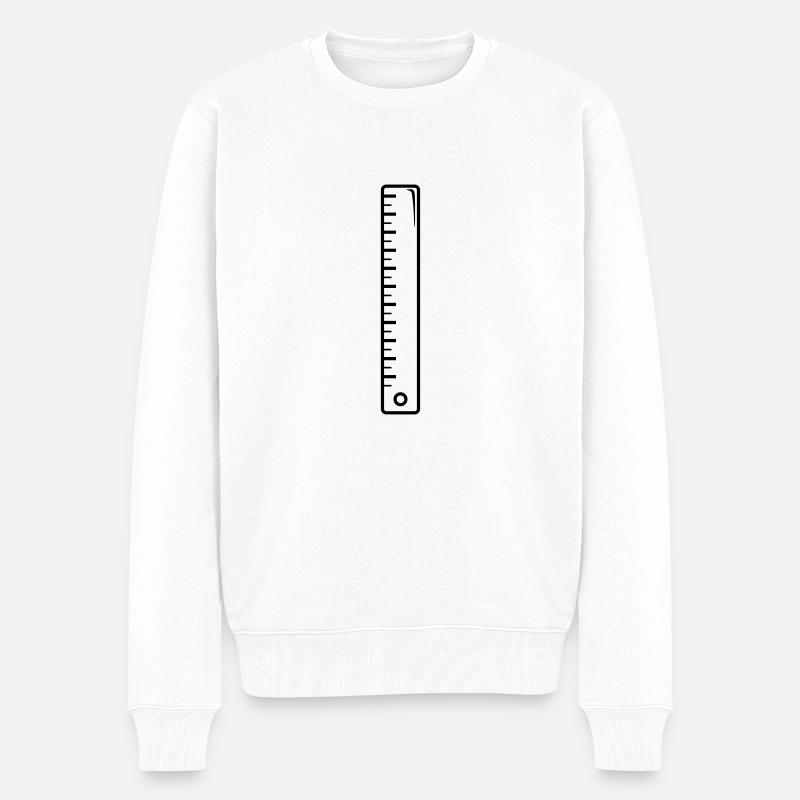 Lineal - Männer Premium Bio Pullover - Weiß