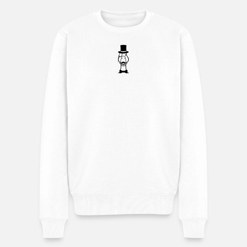 Cylindres mignons Comic Goose - Pull Premium bio Homme - blanc