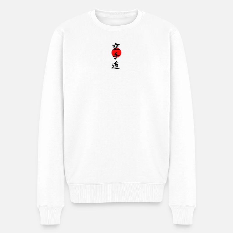 Karate - Männer Premium Bio Pullover - Weiß