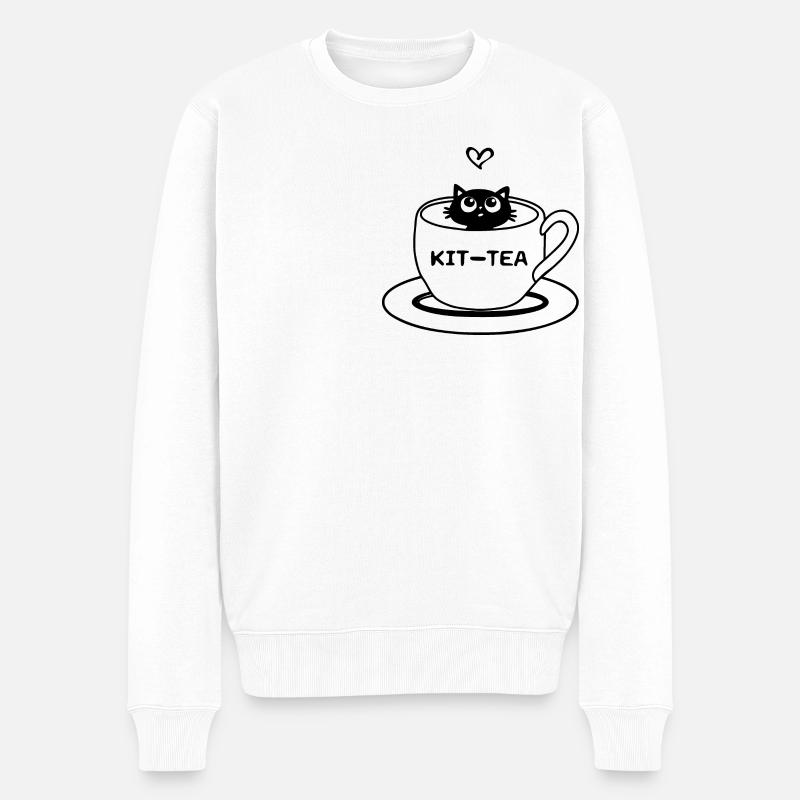 Kit chaton thé - Pull Premium bio Homme - blanc