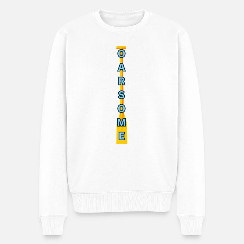Ruder-Design - Männer Premium Bio Pullover - Weiß