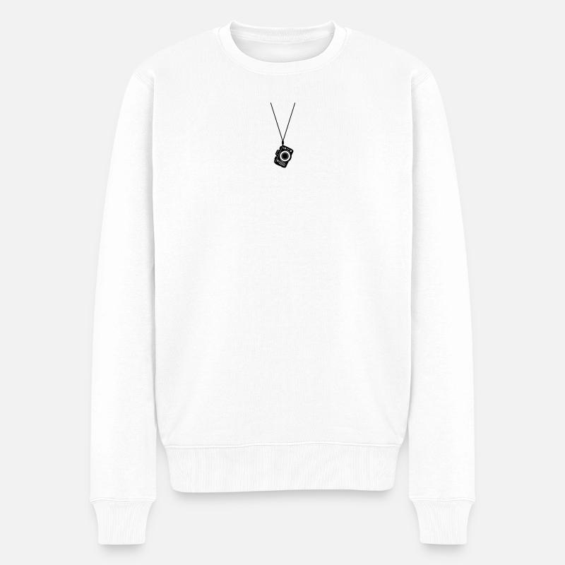 Kamera Fotokamera Urlaub - Männer Premium Bio Pullover - Weiß