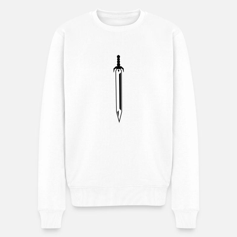 sword - Männer Premium Bio Pullover - Weiß