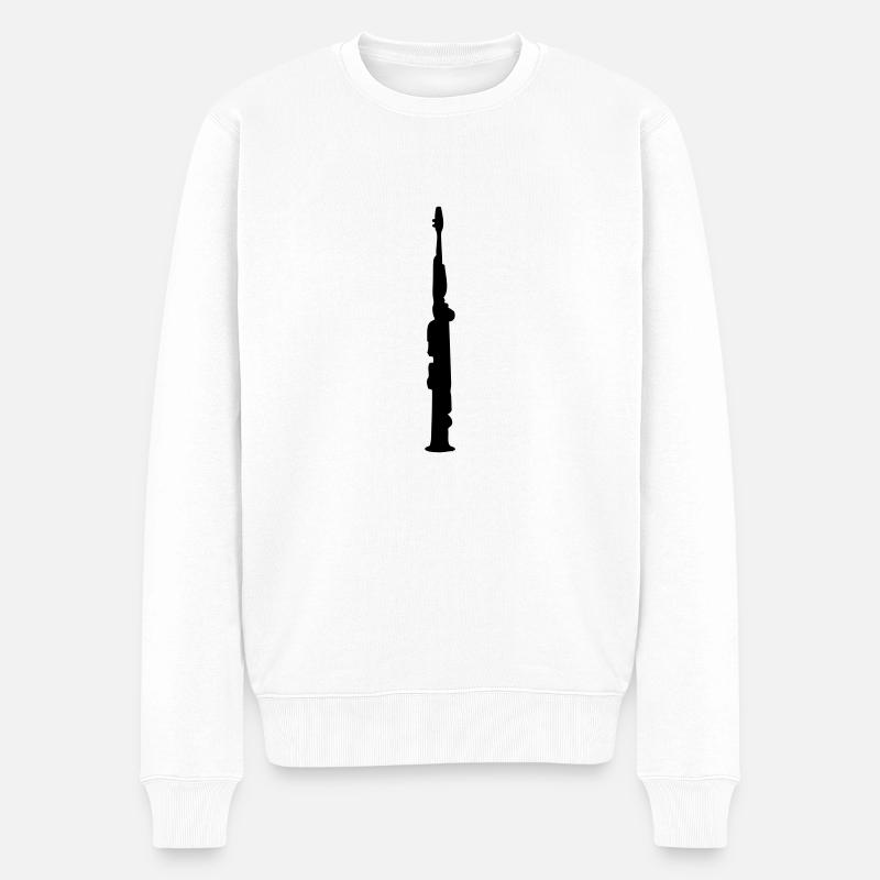 soprano sax - Männer Premium Bio Pullover - Weiß