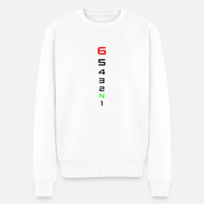 Motorrad Fahrer Biker Geschenk Geschenkidee - Männer Premium Bio Pullover - Weiß