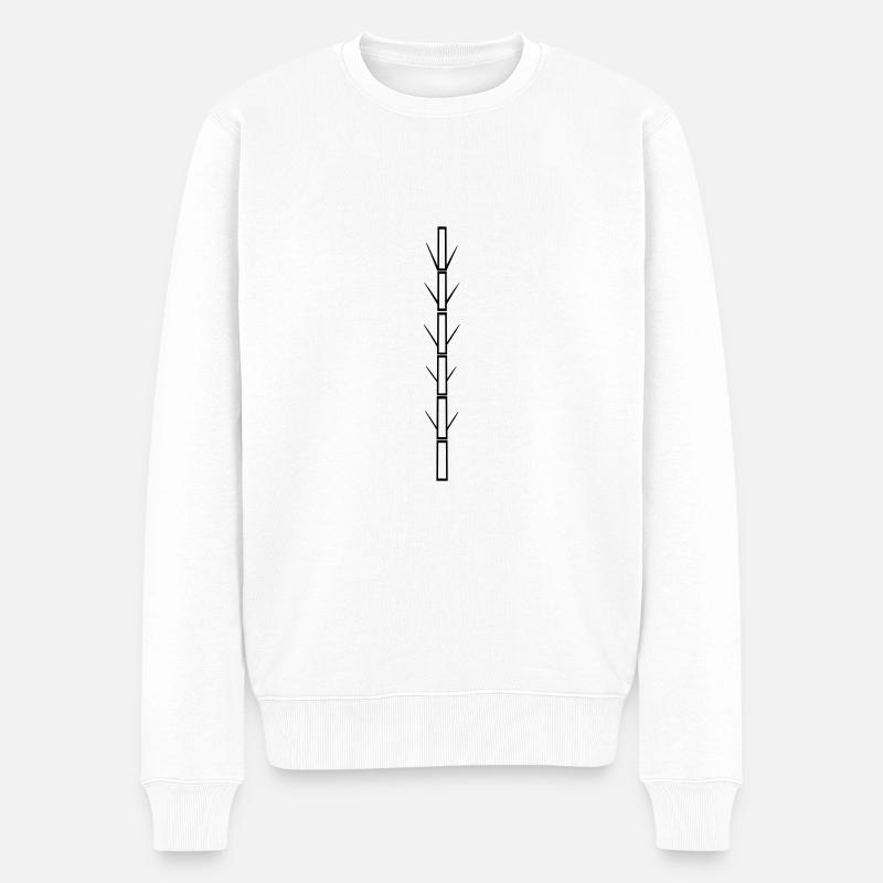 Bambus - Männer Premium Bio Pullover - Weiß