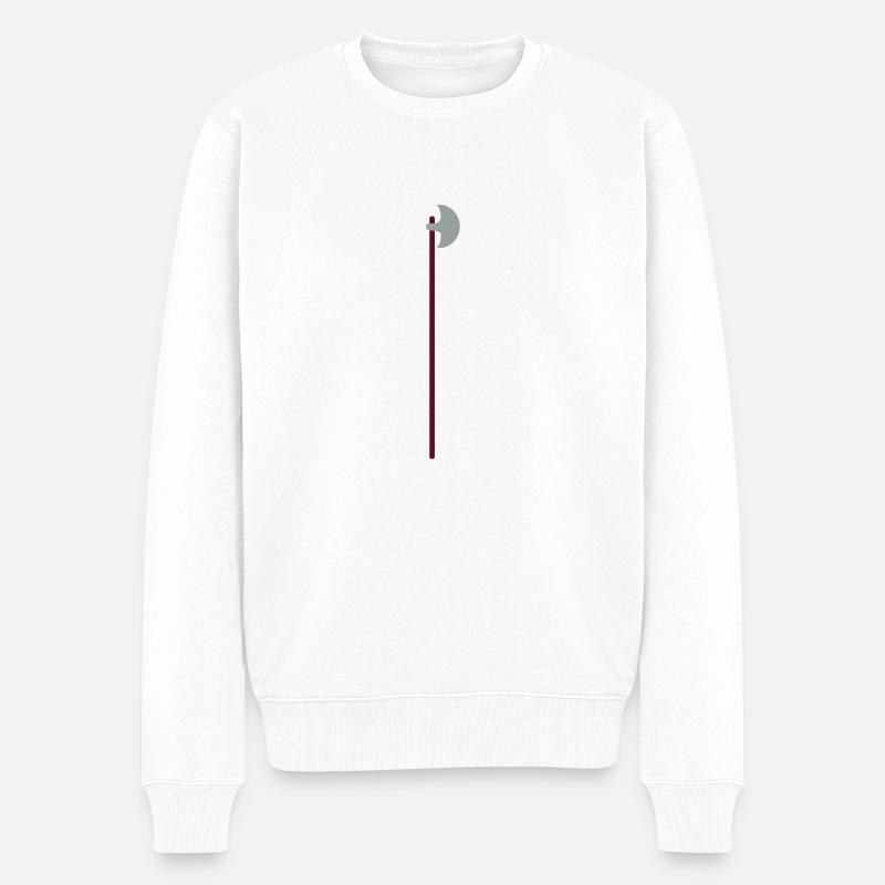 Lanze - Männer Premium Bio Pullover - Weiß